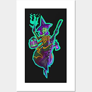 Halloween Spider Witch Zombie Posters and Art